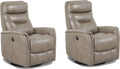 Parker Living Gemini - Linen Power Swivel Glider Recliner Two Pack in Soft Linen Fabric Reclining Nursery Chairs with 90% Polyester and 10% PU for Comfortable Nursing