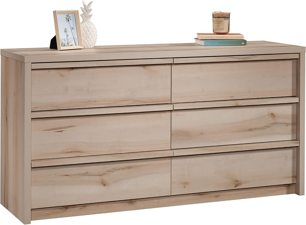 Sauder Harvey Park 6 Drawer Dresser for Bedroom Wooden Dressers & Chest of Drawers, in Pacific Maple