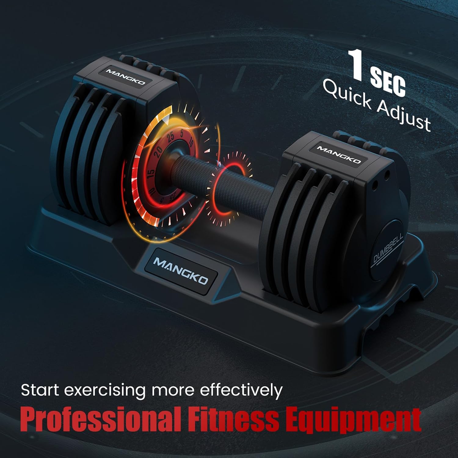 Mangko Adjustable Dumbbell Set 25LB Dumbbells Weight 5 in 1 Weight Dumbbell with Anti-Slip Nylon Handle, Suitable for Home Gym Exercise Equipment