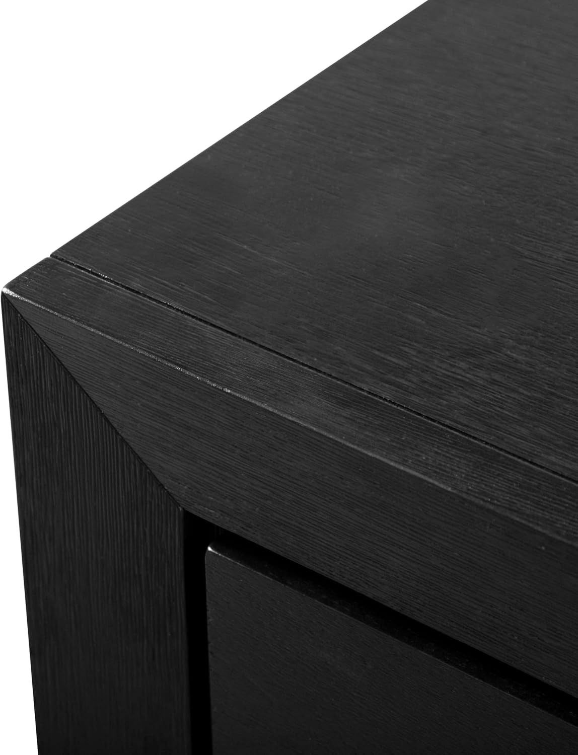 Furniture of America Lyle Modern Solid Wood 3-Piece Bedroom Collection with Queen Bed Frame and Nightstand Set of 2, Includes LED Light Headboard, Box Spring Required, Black
