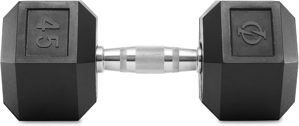 Philosophy Gym Rubber Coated Hex Dumbbell Hand Weights, Pairs