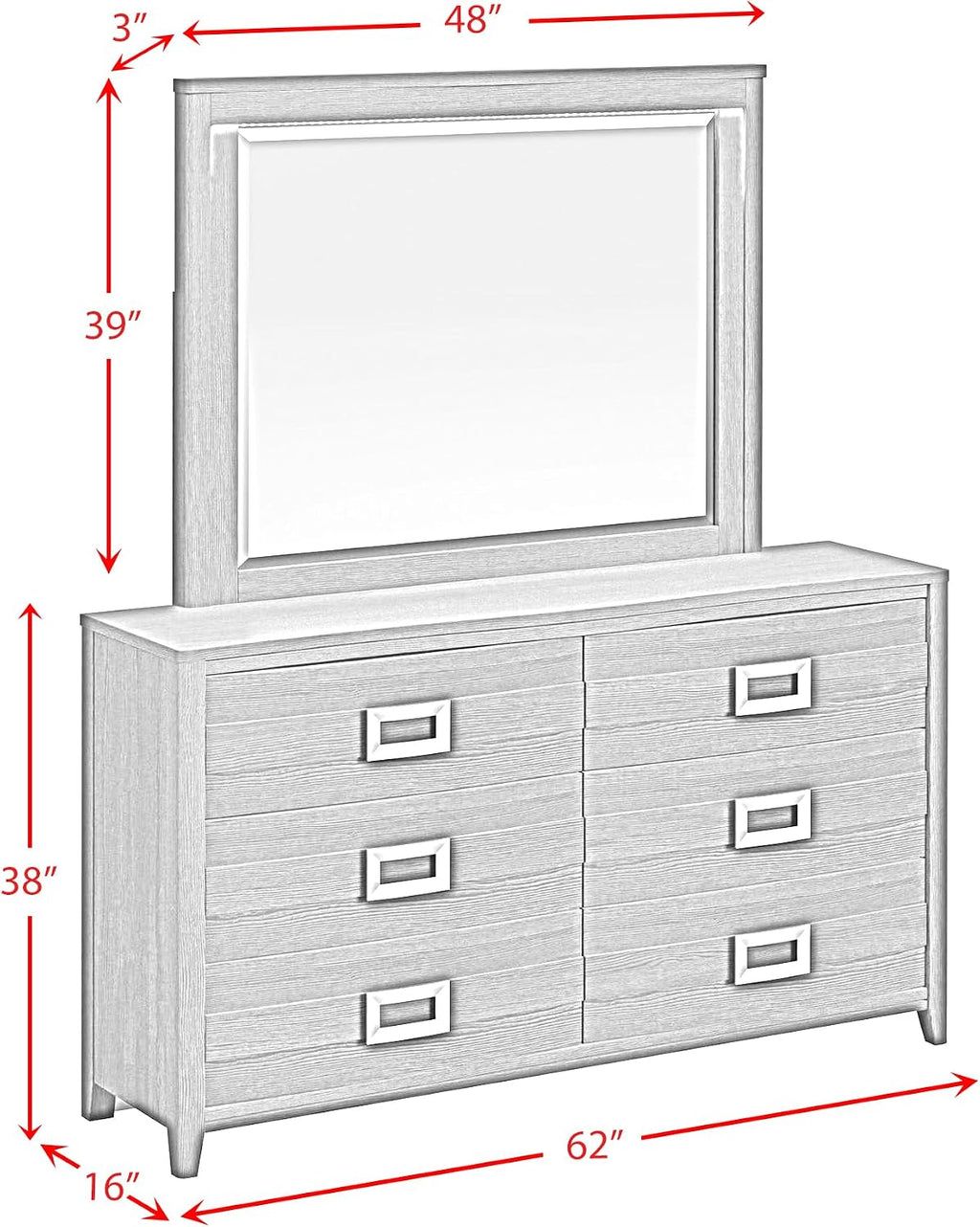 Picket House Chett King 5PC Bedroom Set with LED in Black