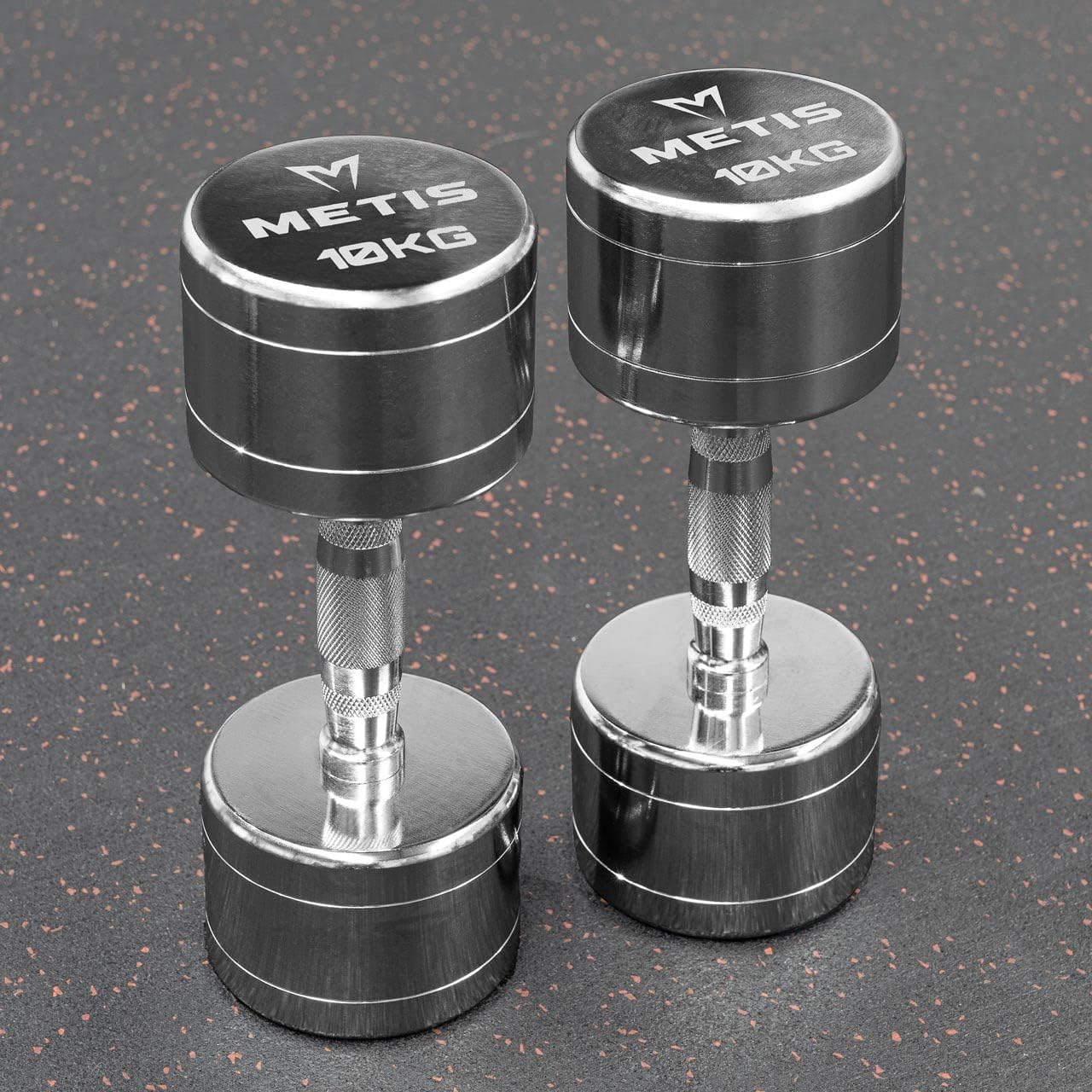 METIS Commercial Chrome Dumbbells [5.5lbs-66lbs] | Free Weights | Fitness Equipment