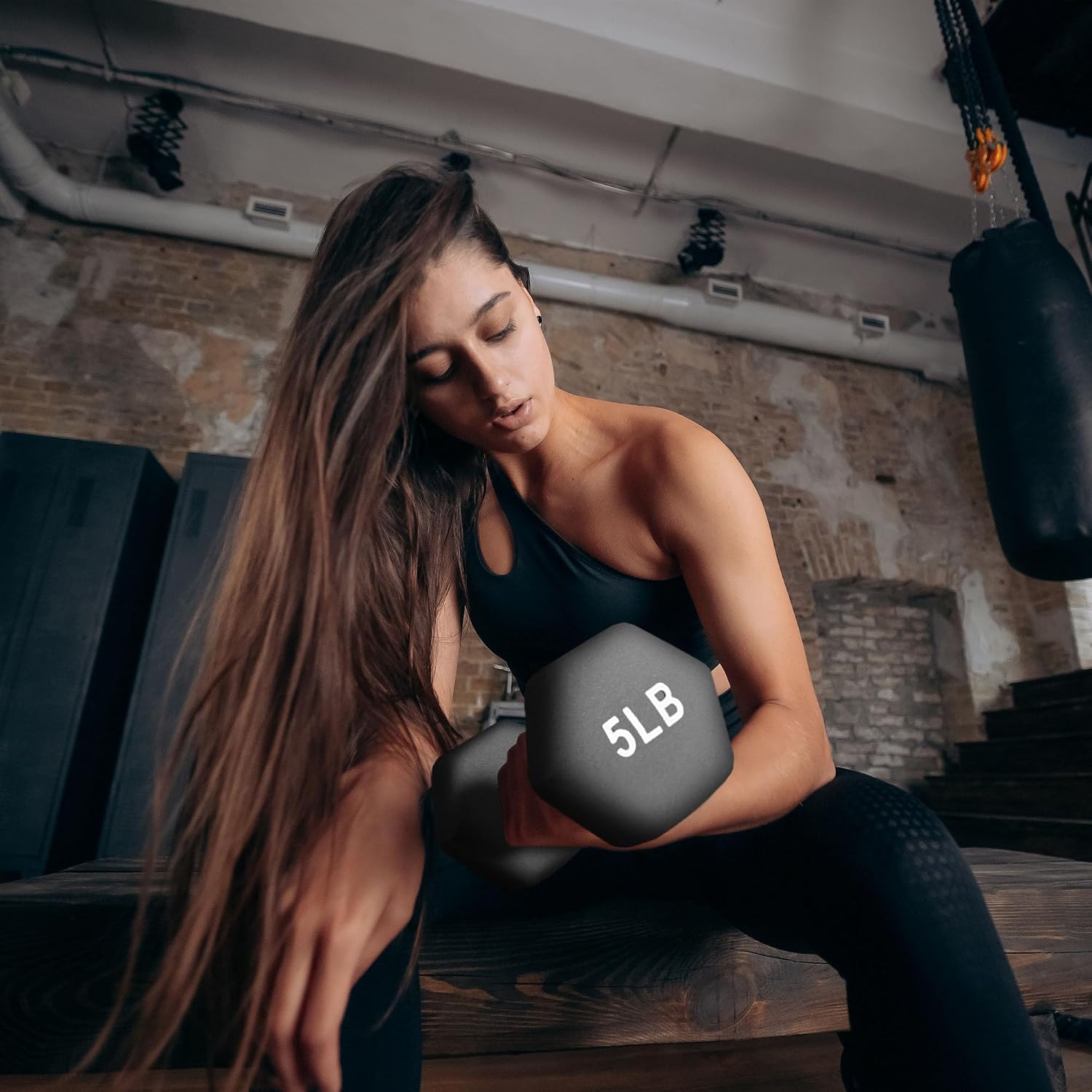 BalanceFrom Neoprene Coated Iron Dumbbell Hex Weights Set with Stand – Color-Coded or Black Options with Non-Slip Grip for Strength Training, Resistance Workouts, and Home Gym Fitness