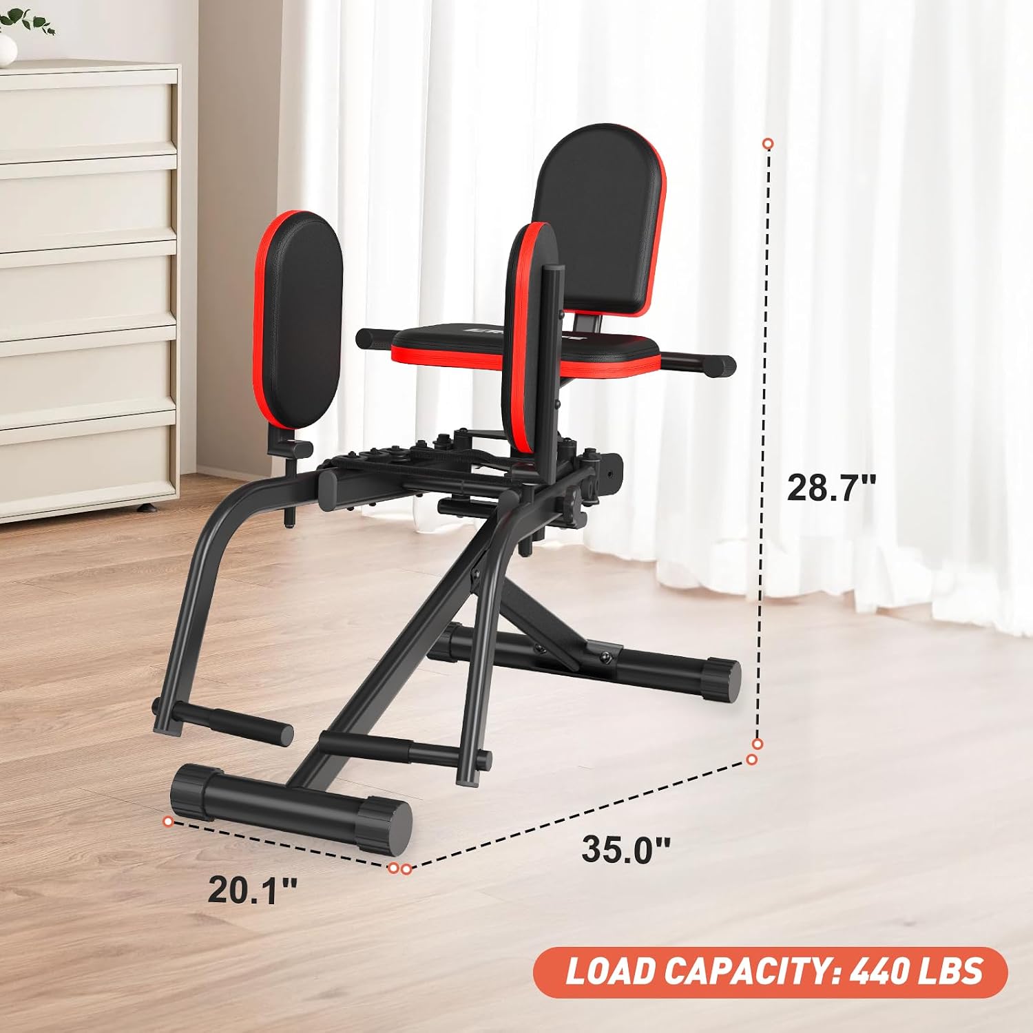 ERGOLIFE Hip Adduction Abduction Machine with 6 Resistances for Home/Office Gym, 2 in 1 Inner Thigh Exercise Equipment Buttocks Lifting Glute Machine for Men or Women