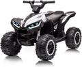 GarveeLife 12V Kids Ride On ATV, 4 Wheeler Electric Vehicle for Kids 3-8 Toddler Battery Powered Toy Car for Boys Girls with Remote Control, LED Lights, Soft Start, Treaded Tires, Music, White