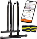 Lebert EQualizer Total Body Strengthener – Portable Dip Station for Full Bodyweight Training – Includes Hip Resistance Band & Online Coaching – Available in Standard & XL Sizes