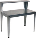 Poly-Tex Metal Galvanized Steel Potting Bench 24' W x 44' L x 44' H, Silver | Greenhouse Accessory, Outdoor Garden Potting Bench, Nursery Worktable, Shelving for Plants, Tools, Equipment, Organization