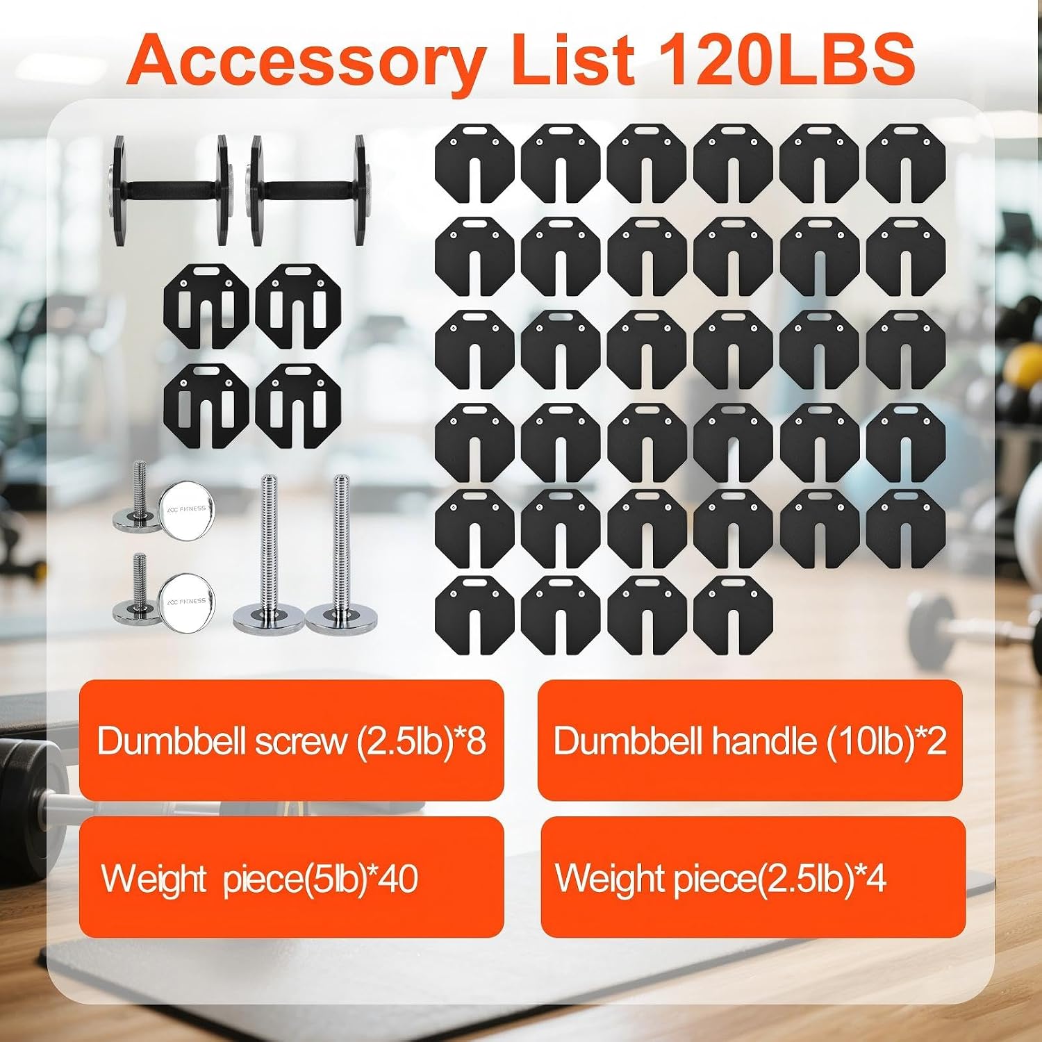 Adjustable Dumbbell Sets, Each 50/80/90/110/120LB Pairs Durable Steel Build, Free Weights Dumbbells Set of 2 with Anti-slip Handle, For Full Body Home Gym Workout Home Strength Training Equipment 50/80/90/110/120LBSX2