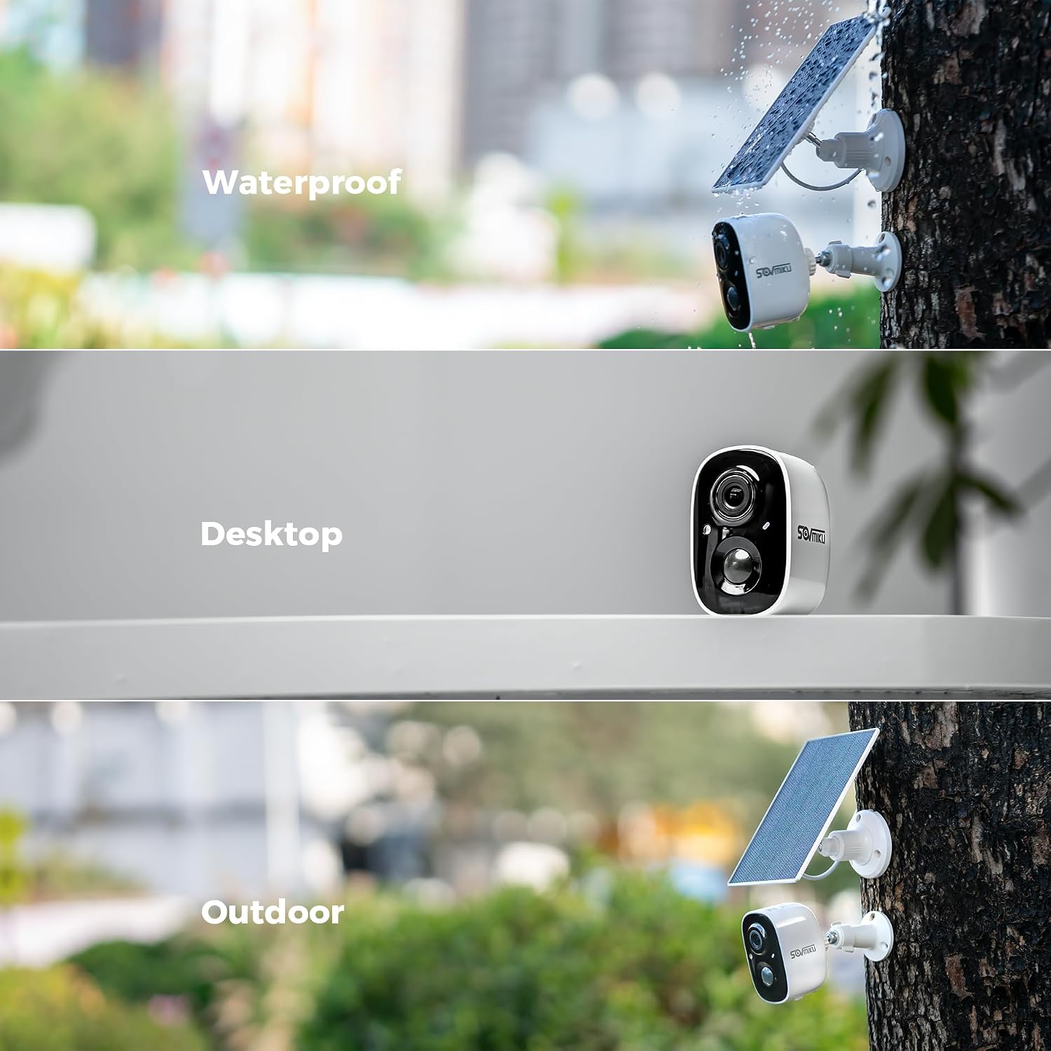 SOVMIKU Vicohome Best Video Doorbell 2K Solar Security Camera Wireless Outdoor System, No NVR Needed, Easy to Setup, Motion Detection, Two Way Audio,Color Night Vision, SD Slot,180 Days Care Plan