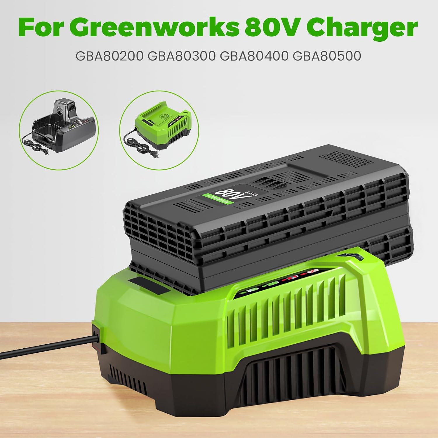 Futurebatt Pack 2 80V Battery for Greenworks Pro 3500mAh Compatible with Greenworks Pro 80 Volt Battery Replacement GBA80500 GBA80400 GBA80300 GBA80250 GBA80200 Max Cordless Power Tools