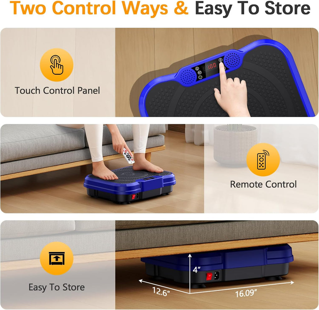 NXSCI Vibration Plate Exercise Machine,Vibrating Platform for Lymphatic Drainage with 250 Speeds,500 lbs Weight Capacity,Vibrated Plates for Weight Loss,Full Body Workout Equipment for Fitness at Home