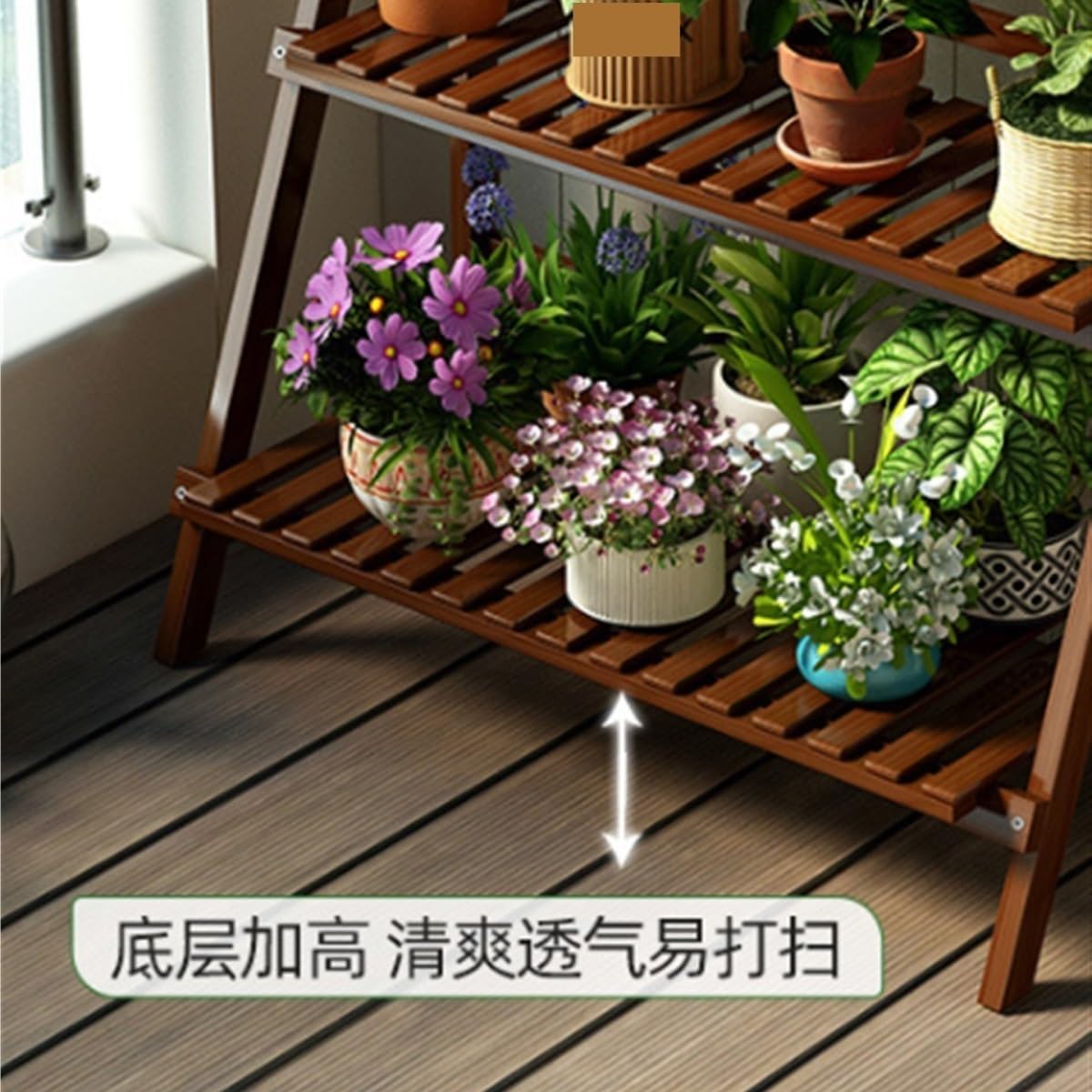 RUVOO Plant Stand Plant Holder Flower Stand Potting Tables for Outdoors Potting Bench Garden Potting Table Plant Stand Planter Shelves Plant Shelf Plant Rack