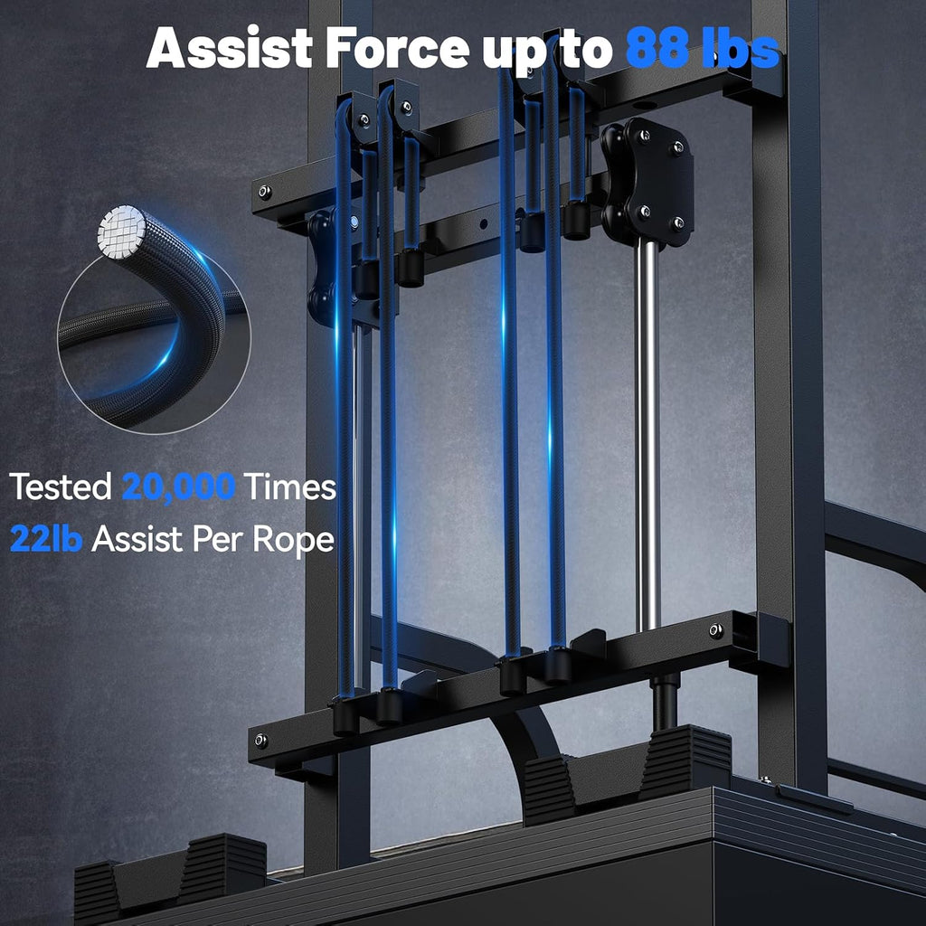 Sportsroyals Power Tower Pull Up Bar Station, 450LBS Stable Pull Up Dip Station for Home Gym Strength Training Equipment | FED Fitness