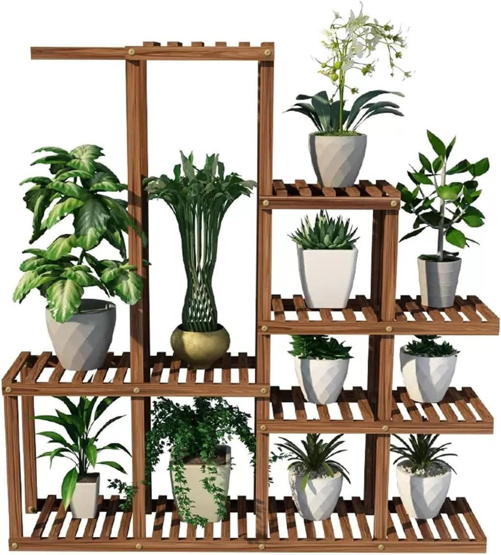 Potting Bench Table,Garden Potting Table, Plant Stand Indoor Outdoor 6 Tiers Ladder Plant Holder Table Plant Pot Stand for Window Plant Shelf Indoor Garden Balcony Home Decor Living Room Bedroom