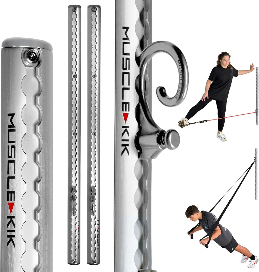 Aluminum Wall-Mounted Anchor Fitness System - Adjustable, Multi-Functional, Space Saving Home Gym Solution for Strength Training, Workout Goals | 100+ Exercises, Easy Installation, 300lbs Capacity