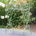 Garden Potting Bench Table, Garden Metal Flower Plant Stand,Multi-Layer Flower Pot Rack,Heavy Duty Tall Plant Shelf Flower Pot Holder,Garden Table Work Station,Green