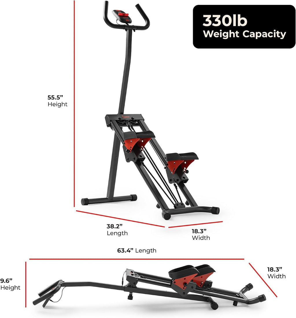 Sunny Health & Fitness Stair Stepper & Climber Exercise Equipment for Home Workout, Compact Cardio Training Machine