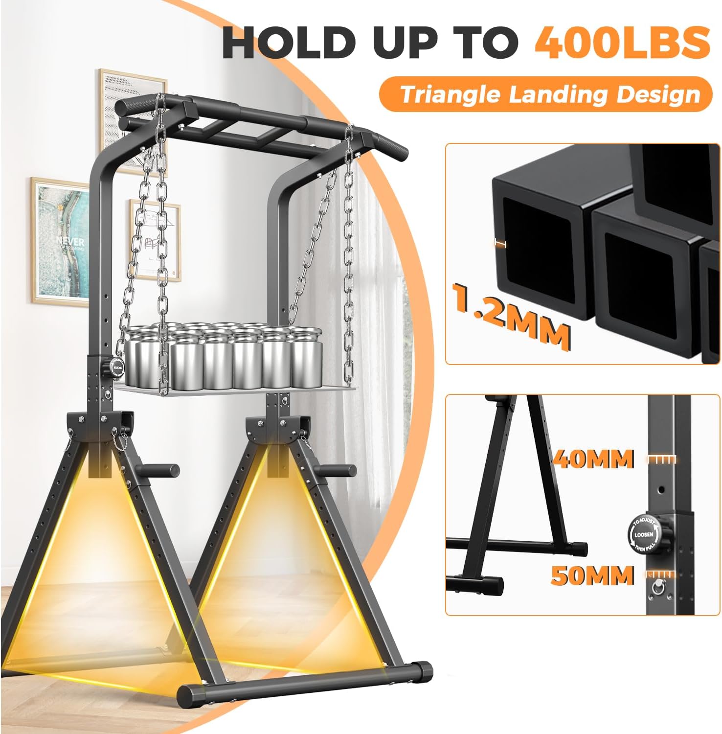 ZENOVA Pull Up Bar, Multi-Function Pull Up Dip Bar Station, Home Gym Workout Strength Training Equipment for Men Women Muscle Building