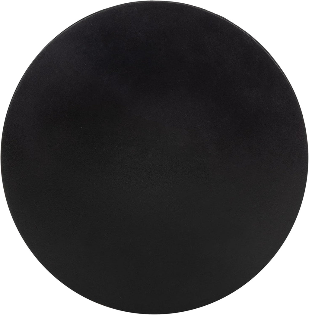 SAFAVIEH Outdoor - Athena Accent Stool - Black Concrete - Sculptural Drum Design - Ideal for Living Room, Patio, Deck, Sunroom, 14.9' W x 14.9' D x 17.7' H (VNN1011C)