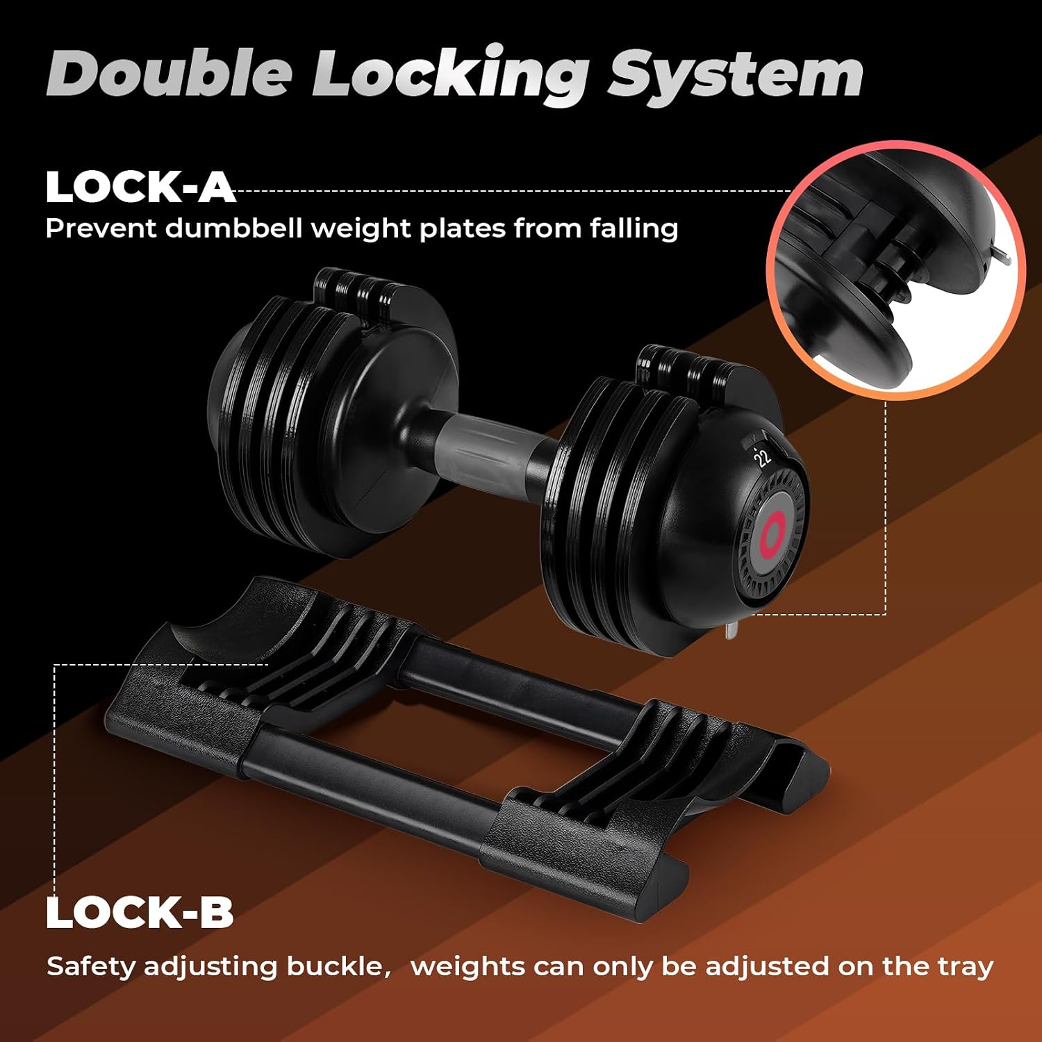 Roinoim Adjustable Dumbbell Set