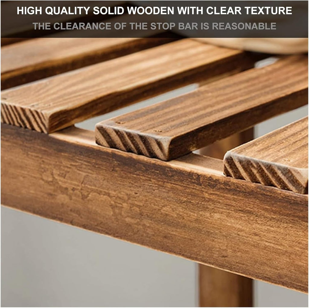 Potting Bench Table,Garden Potting Table, Plant Pot Stand for Window Plant Shelf Indoor Garden Balcony Home Decor Living Room Bedroom, 120x25x120.5cm, Brown