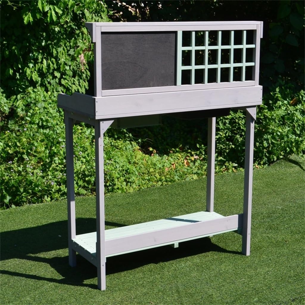 Planting Table Potting Bench with Storage Gardening Rustic Wooden Garden