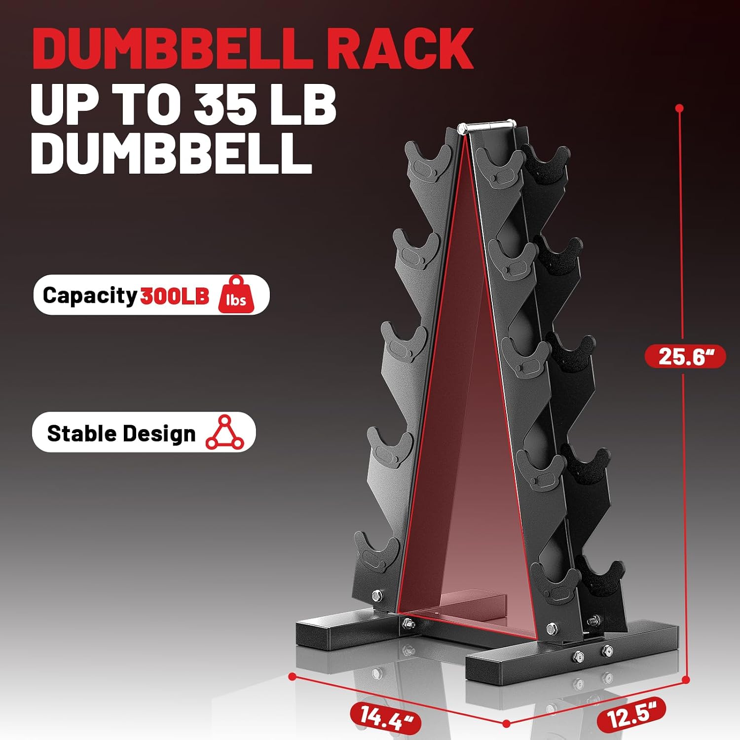 PAPABABE Hex Dumbbell Set with Rack, 85-560lb Rubber Encased Dumbbell Free Weights Dumbbells Set with Storage Rack, Hand Weights Set for Strength Training