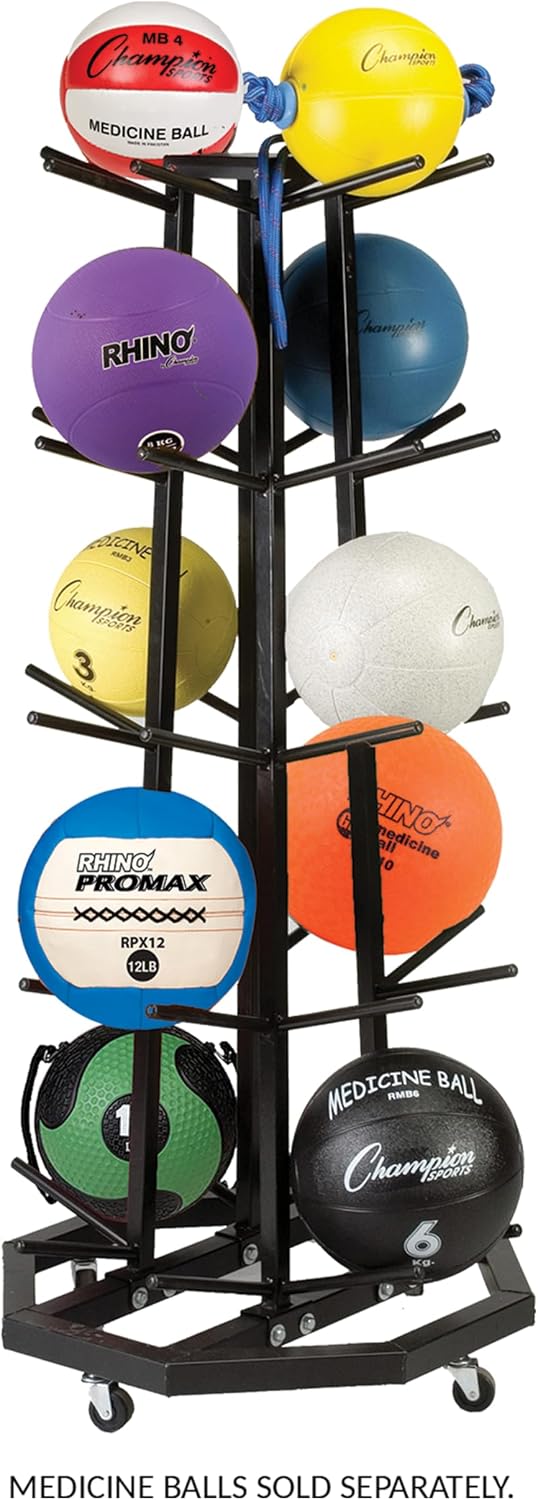 Champion Sports Medicine Ball Storage – Durable Racks & Trees for Organized Gym, Fitness & Sports Storage