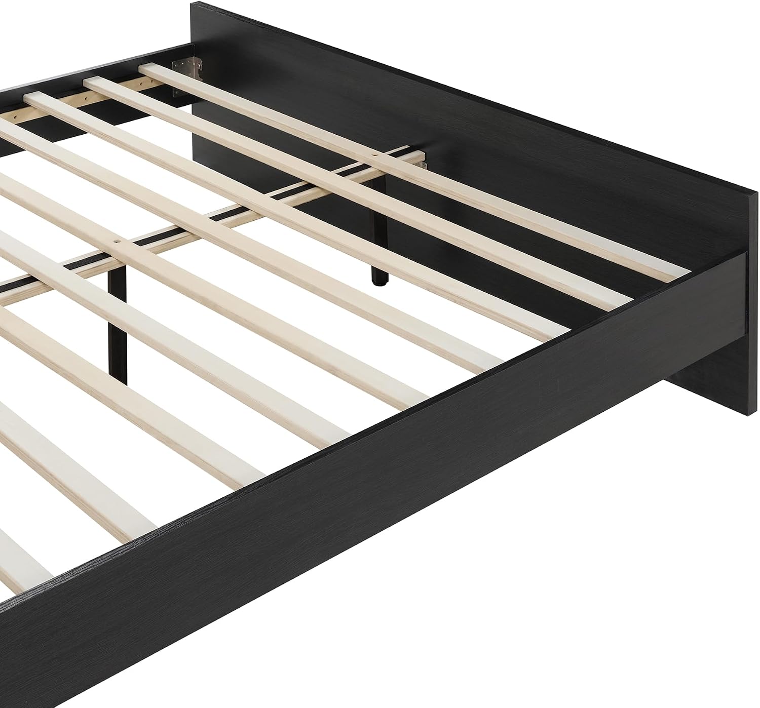 KISLOT Wood Bed Frame, Full Size Wooden Platform Bed Frame with Headboard and Footboard Mattress Foundation Farmhouse Bedroom Furniture No Box Spring Needed