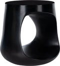 SAFAVIEH Outdoor Collection Vikki Modern Black Concrete Accent Table (Fully Assembled) VNN1040C