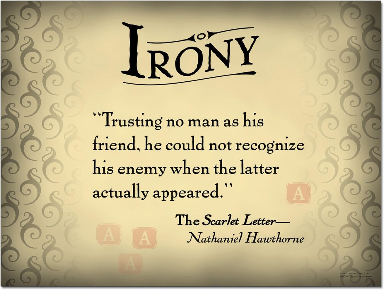 Literary Tools Set of Eight Literary Arts Posters Featuring: Foreshadowing, Irony, Metaphor, Onomatopoeia, Paradox, Alliteration, Personification, and Simile.