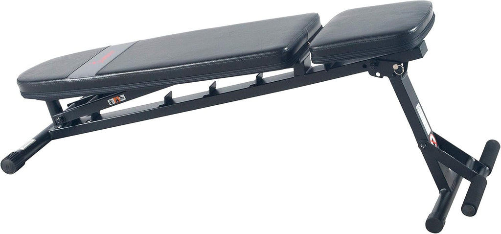 Sunny Health & Fitness Adjustable Weight Bench for Home Gym Strength Training, Incline/Decline, Multi-Position, High Weight Capacity