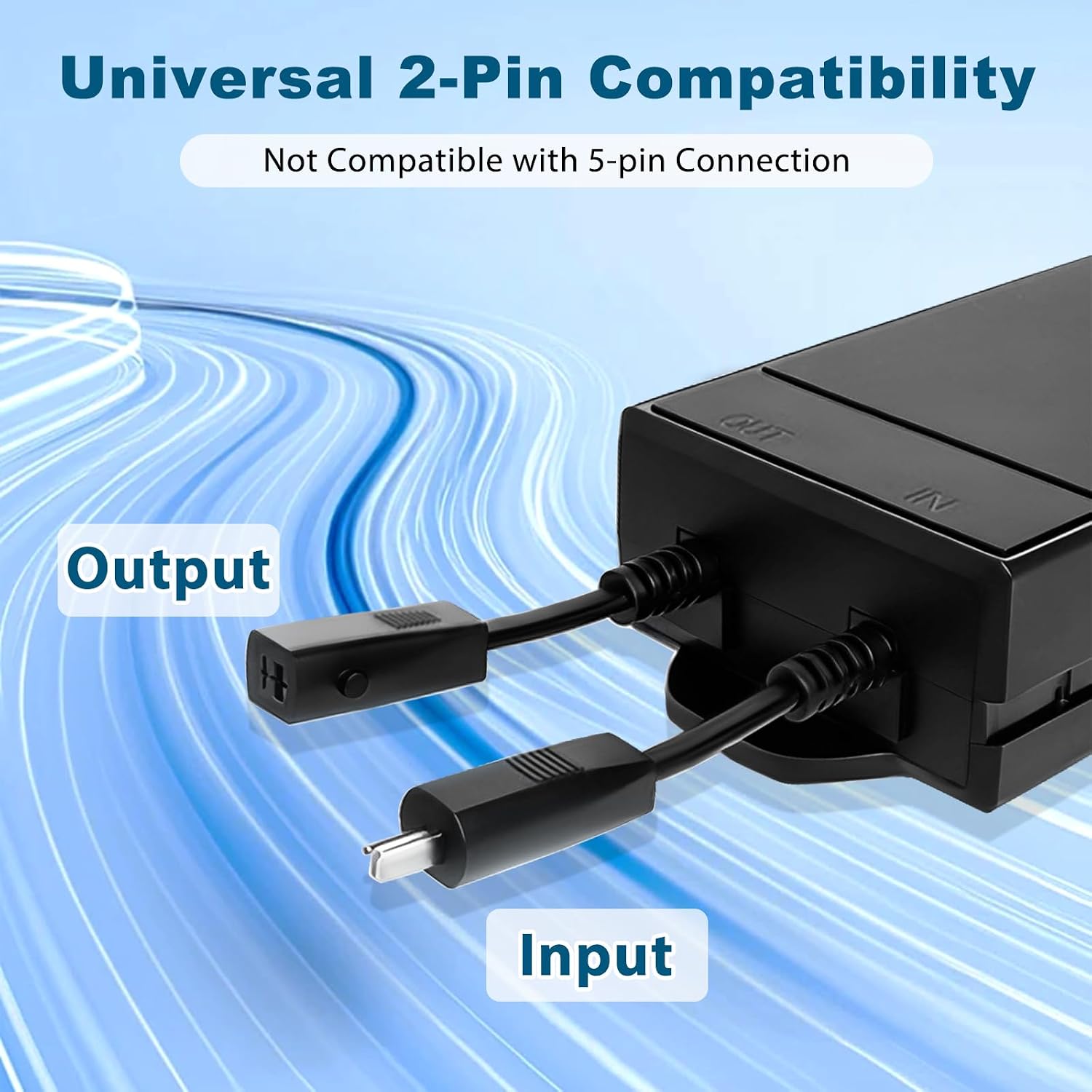 2 Rechargeable Battery Packs for Reclining Furniture, 2500mAh Universal Wireless Recliner Battery Charger for Electric Recliner, Sofas, Lift Chairs, Couch, 2-Pin Connection Reclining Furniture