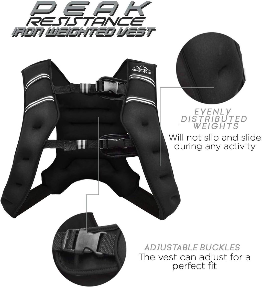 'Aduro Sport Weighted Vest Workout Equipment, 4lbs/6lbs/12lbs/20lbs/25lbs/30lbs Body Weight Vest for Men, Women, Kids'