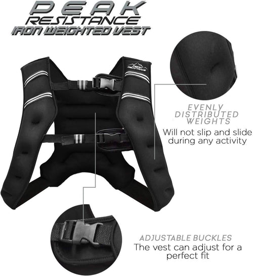 'Aduro Sport Weighted Vest Workout Equipment, 4lbs/6lbs/12lbs/20lbs/25lbs/30lbs Body Weight Vest for Men, Women, Kids'