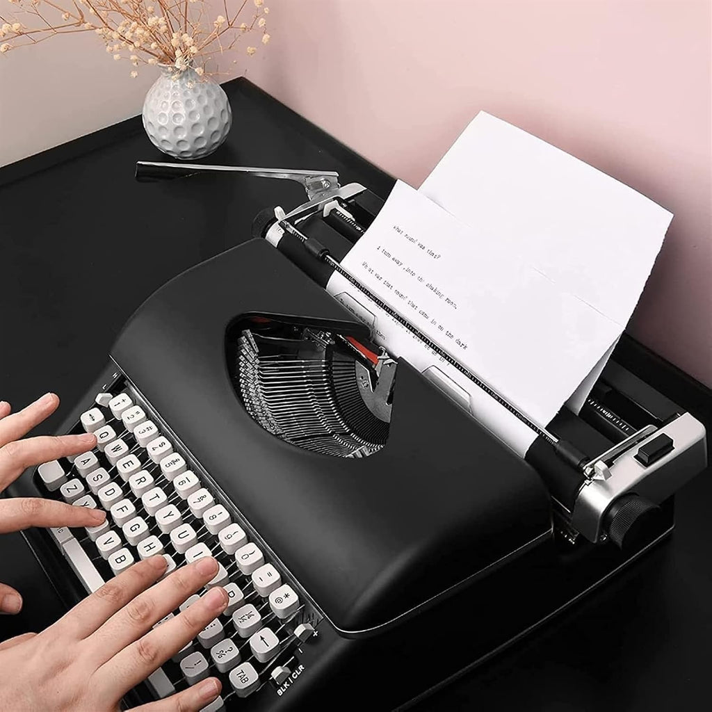 Portable Machinery Word Processing Typewriter, Creative Vintage Typewriterlying, Classic Word Processor for Notes Letters or Creative Writing, Literary Retro Collection Gift