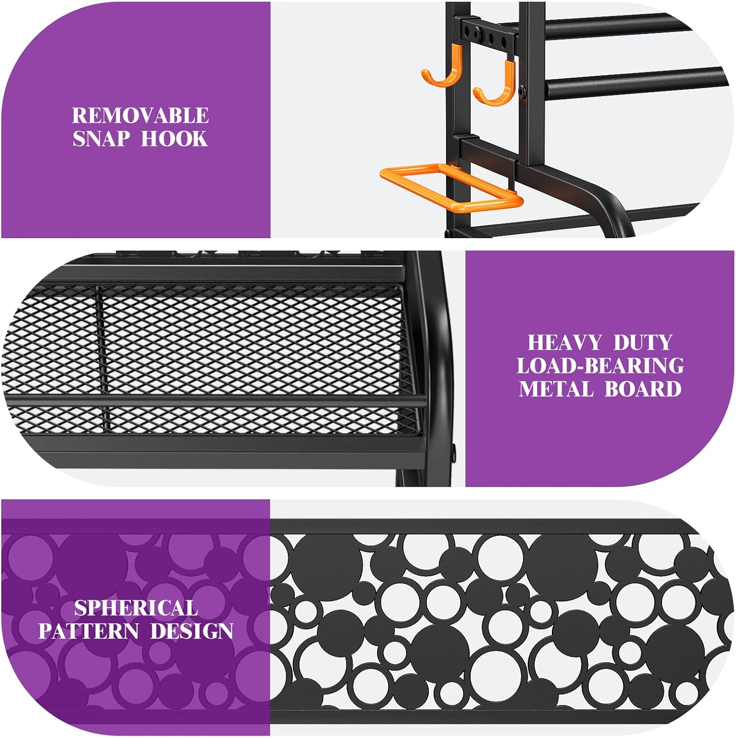 Dumbbell Rack, VOPEAK Adjustable Weight Rack for Home Gym, Home Gym Storage Rack for Yoga Mat Kettlebells and Strength Training Equipment, Weight Storage Rack for Dumbbells with Wheels