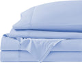 4 Piece Solid Bed Sheet Set- 600TC Egyptian Cotton - Luxury Bedding Set Fits Up to 19 Inches Deep Pocket - 4 Piece Sheet Set (Full Size, Sky Blue)