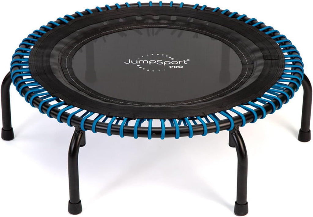 JumpSport 350 PRO 39 Inch Fitness Trampoline Indoor Rebounder Cardio Workout Equipment 300 lb Capacity