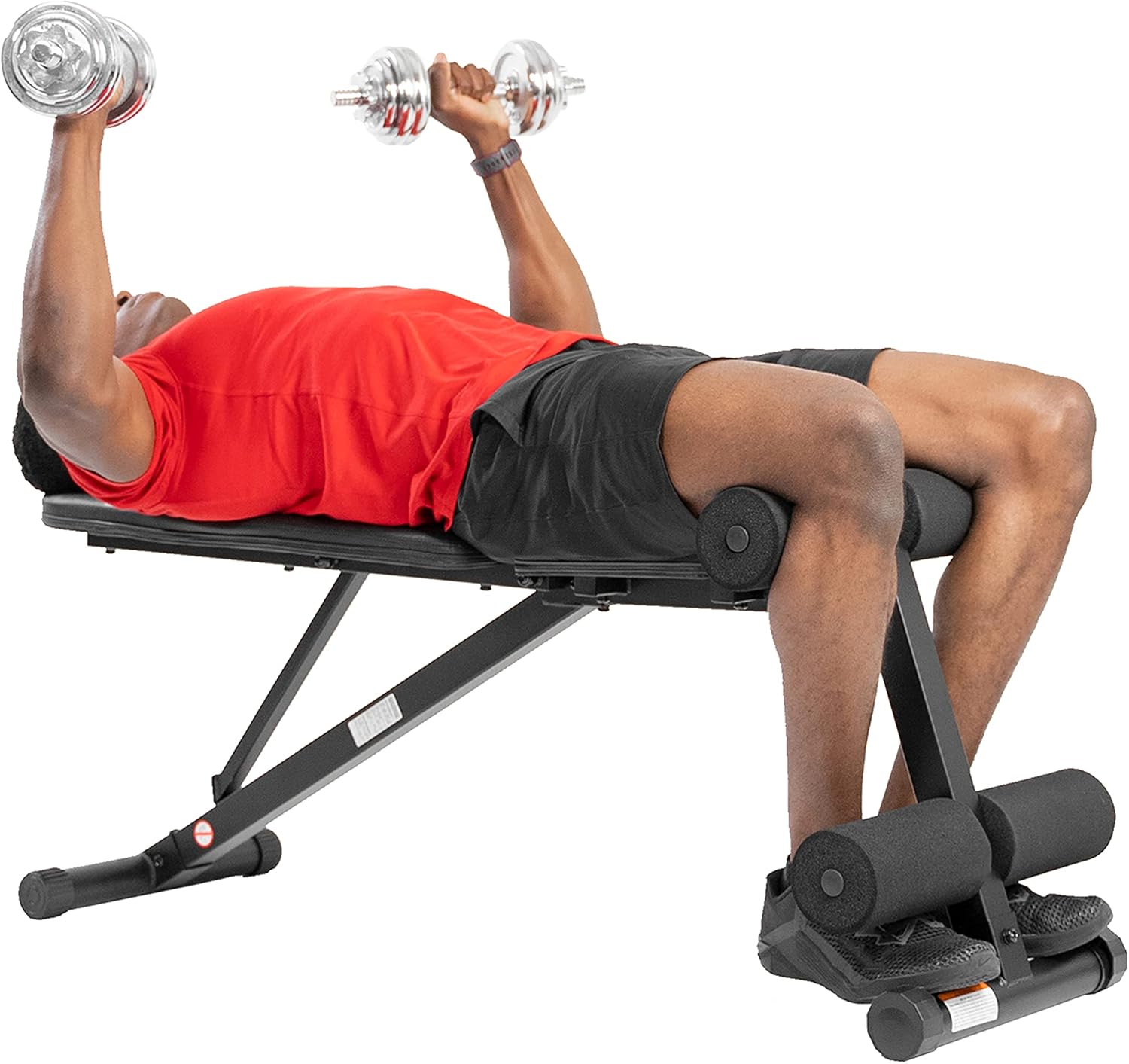 Sunny Health & Fitness Adjustable Weight Bench for Home Gym Strength Training, Incline/Decline, Multi-Position, High Weight Capacity