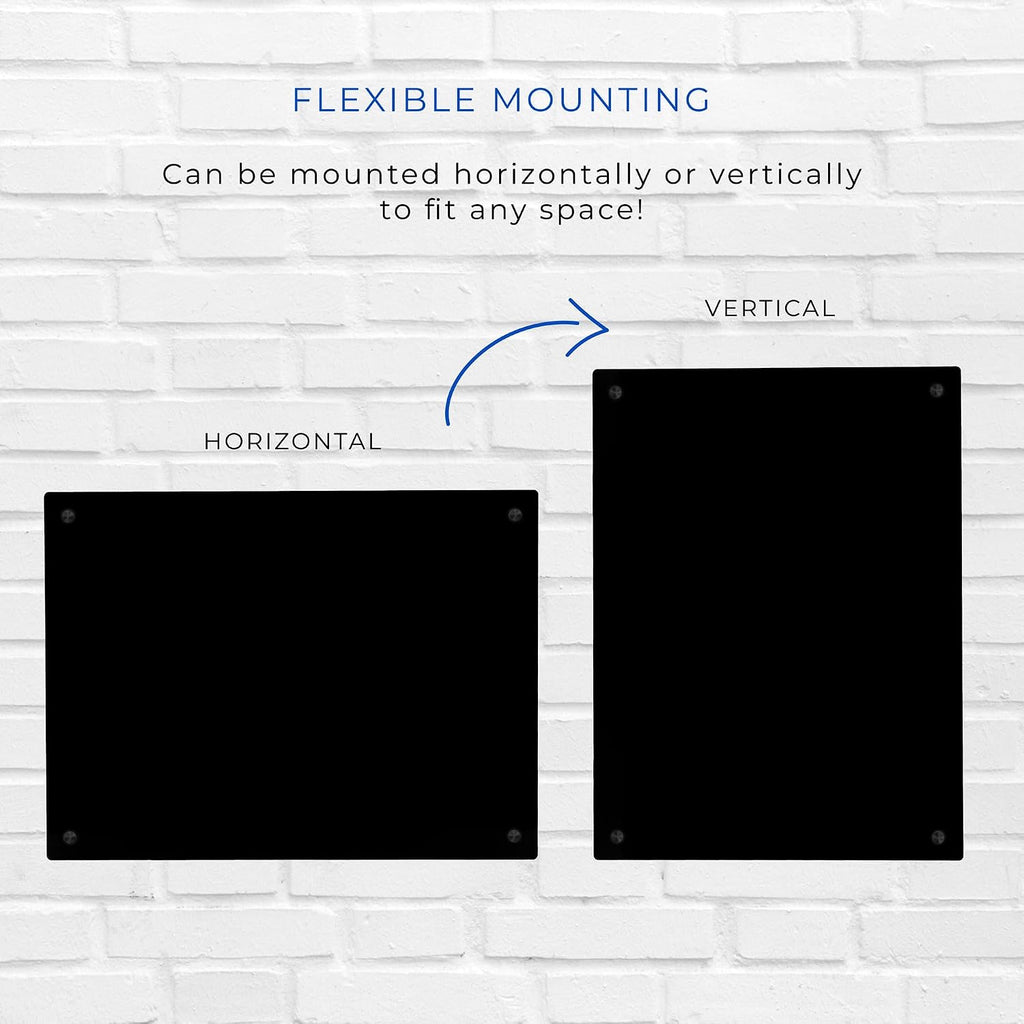 30x40 Dry Erase Board for Wall - with .25 Black Acrylic and Black Stand Off Finish - Perfect Whiteboard for Office, Home, Classroom - Durable and Stylish .25 Black Acrylic Dry Erase Board
