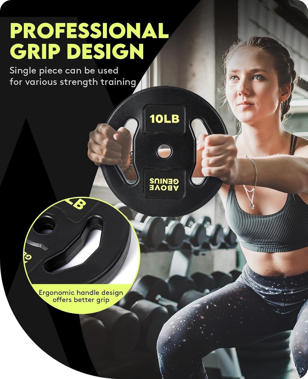 AboveGenius Barbell Weight Set, 45 LB Adjustable Free Weights Bar Set for Home Gym Strength Training, Full Body Workout, Muscle Building, Home Fitness Weight Lifting Equipment
