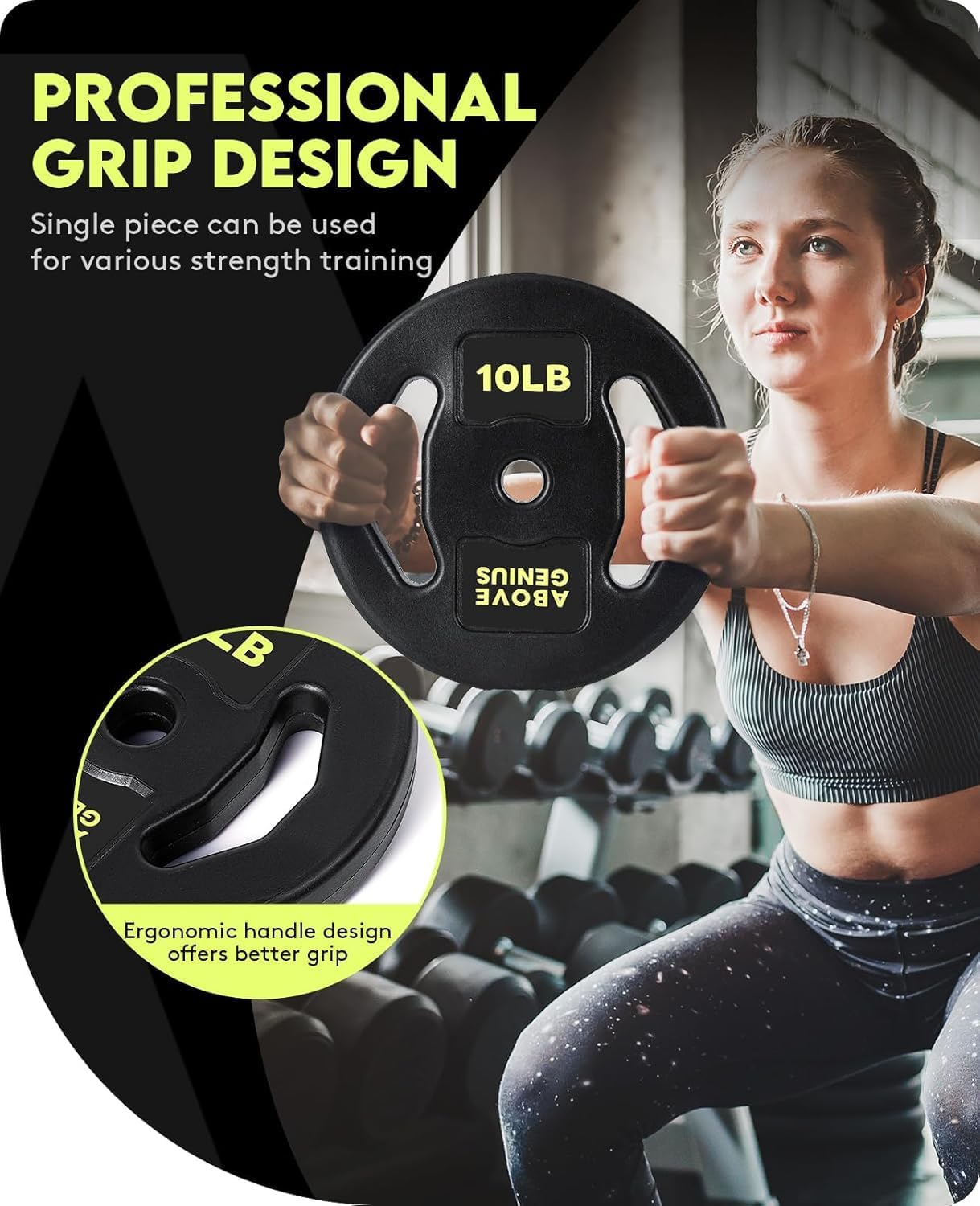 AboveGenius Barbell Weight Set, 45 LB Adjustable Free Weights Bar Set for Home Gym Strength Training, Full Body Workout, Muscle Building, Home Fitness Weight Lifting Equipment