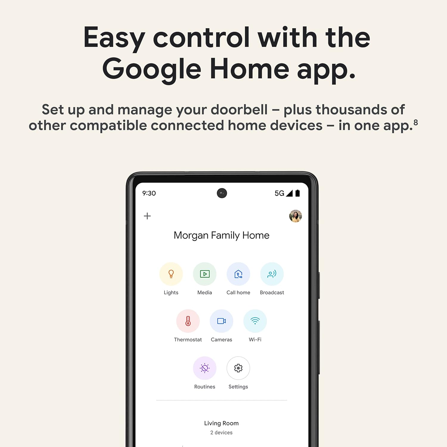 Google Nest Doorbell - (Wired, 2nd Gen) - Wired Video Doorbell Camera - Doorbell Security Camera - Ivy