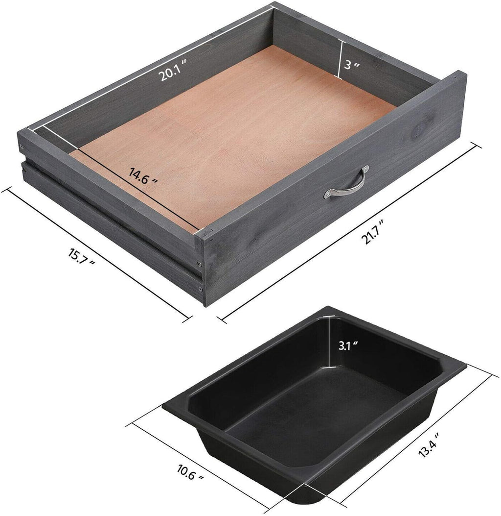 Potting Bench Table Garden Work Planting Benches with Shelf Sink Drawer Outdoor