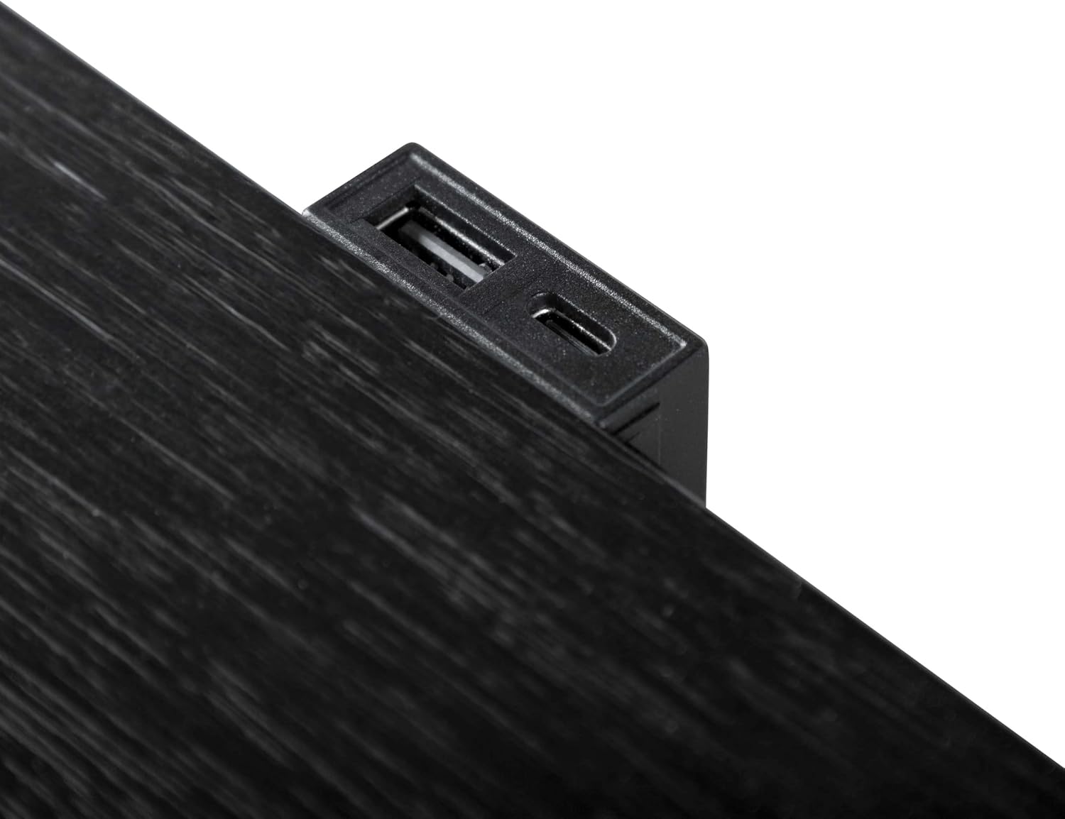 Furniture of America Lyle Modern Solid Wood 3-Piece Bedroom Collection with Queen Bed Frame and Nightstand Set of 2, Includes LED Light Headboard, Box Spring Required, Black