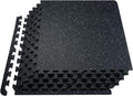 VEVOR 0.56In 100sq.ft 25 Tiles Gym Flooring for Home Gym, Rubber Top with High Density EVA Foam, 25' x 25' Gym Floor Exercise Equipment Mats, Interlocking Gym Mats, Puzzle Workout Mats, Black & White