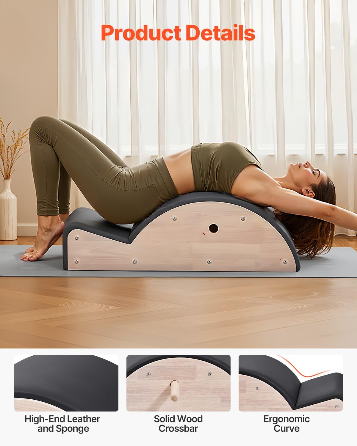 VEVOR Pilates Reformer Foldable, Suitable for Intermediate and Beginners Users, Pilates Equipment for Home Gym Studio Use with 4 Adjustable Resistance Spring, Up to 400 LBS