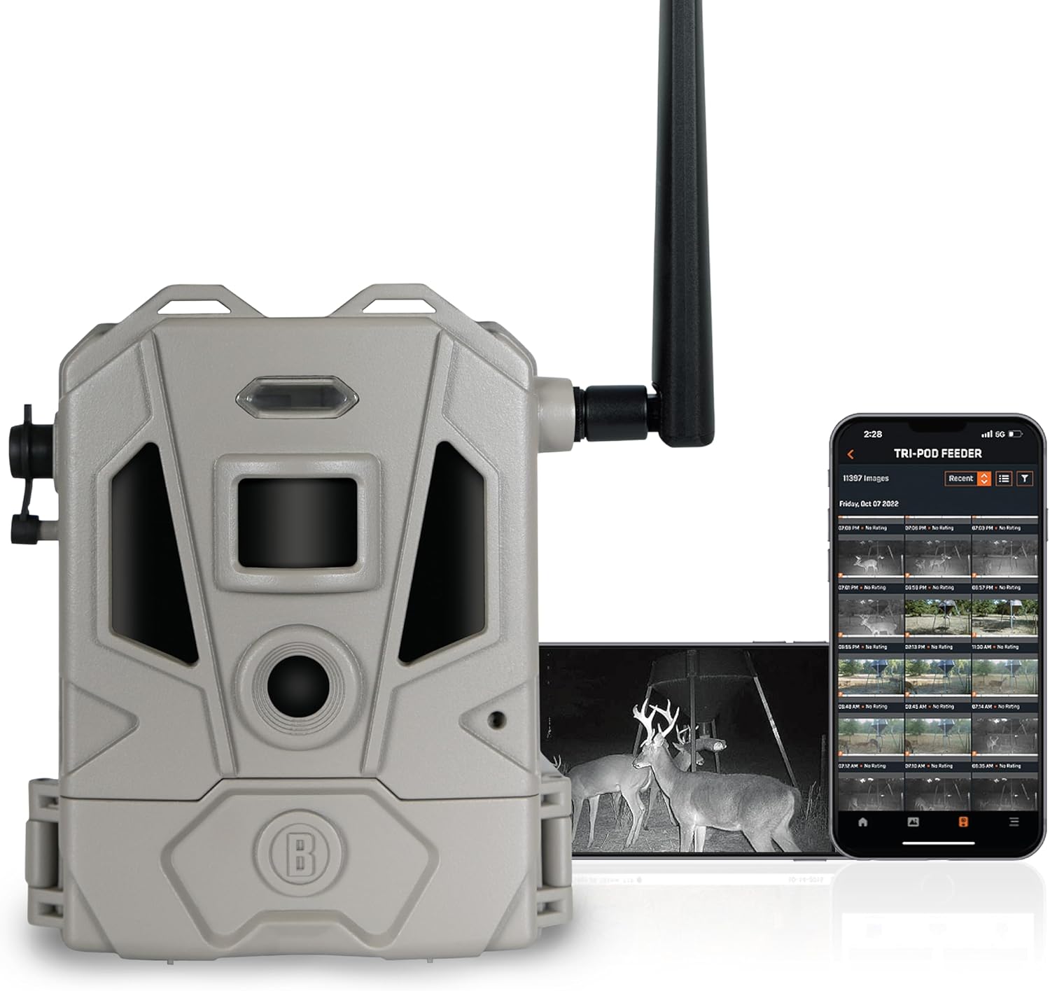 Bushnell CelluCORE 20 Dual-SIM Cellular Trail Camera - 20MP Image and 1080p HD Video, No Glow Infrared Night Vision, Wireless Connectivity with Dual SIM Card Support,Slate Green